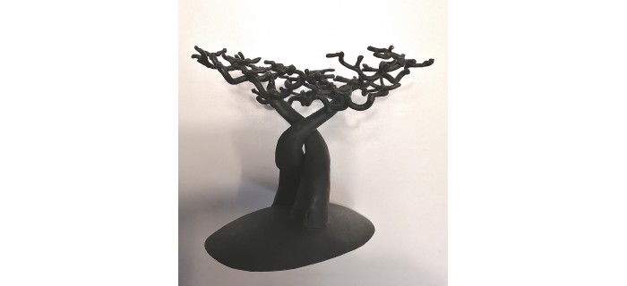 Arbre à bijoux Baobab amoureux 15 cm en metal épais