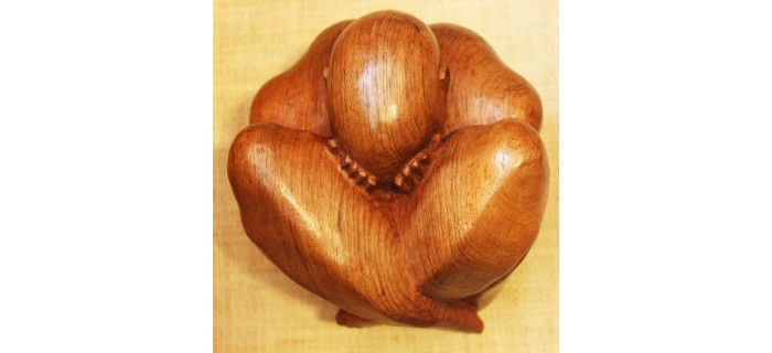 Buddha sculpté en palissandre