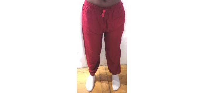 Pantalon rayonne uni bleu