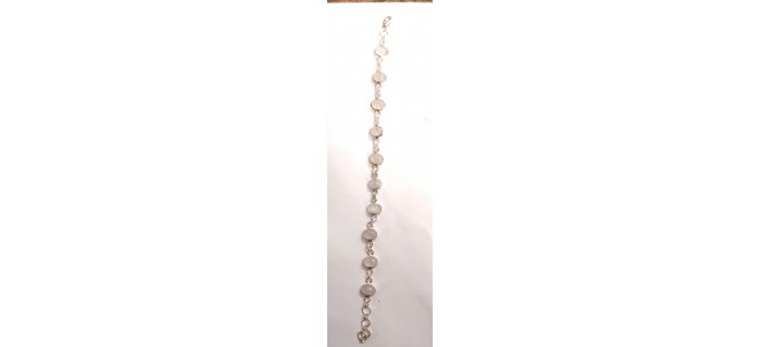 Bracelet argent et pierre de lune