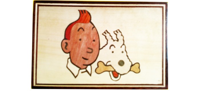 Boite à bijoux marqueterie Tintin 5
