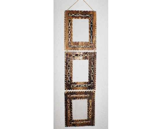 Porte-photos feuilles de bananier  bambou portrait