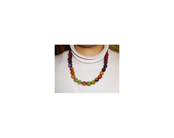 Collier boule multicolore pm