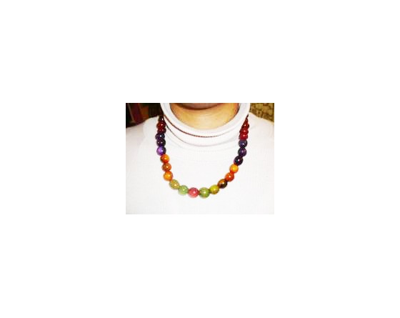 Collier boule multicolore pm