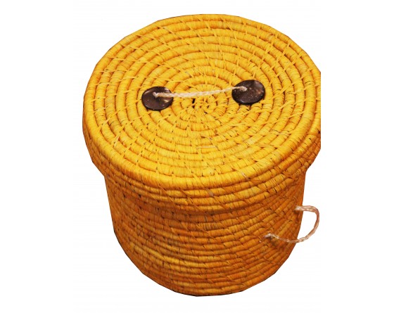 Panier à linge en ladina 40cm safran