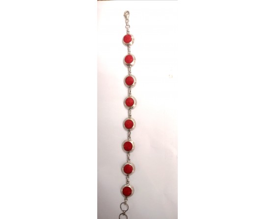 BRACELET ARGENT ET CORNALINE