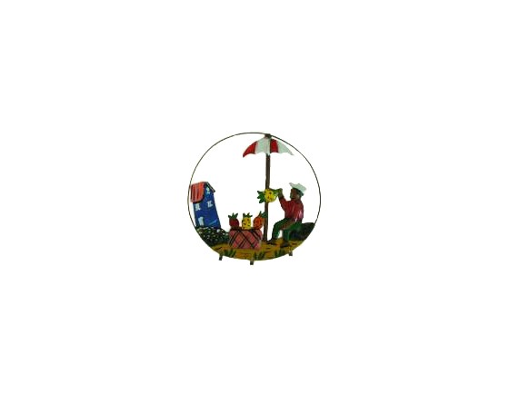 Porte-clés mural rond