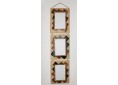 Porte-photos feuilles de bananier et rabane en patchwork  portrait