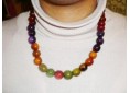 Collier boule multicolore pm