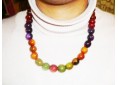 Collier boule multicolore pm