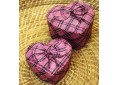 Boites coeur en rabanne,en gigogne.