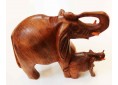 Elephant et son élephanteau palissandre