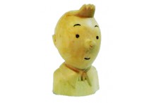 Buste Tintin en bois de Fanazava