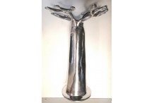 Arbre à bijoux Baobab droit 38 cm en metal argenté