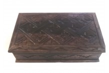 Coffret à bijoux bois sombre 20 cm